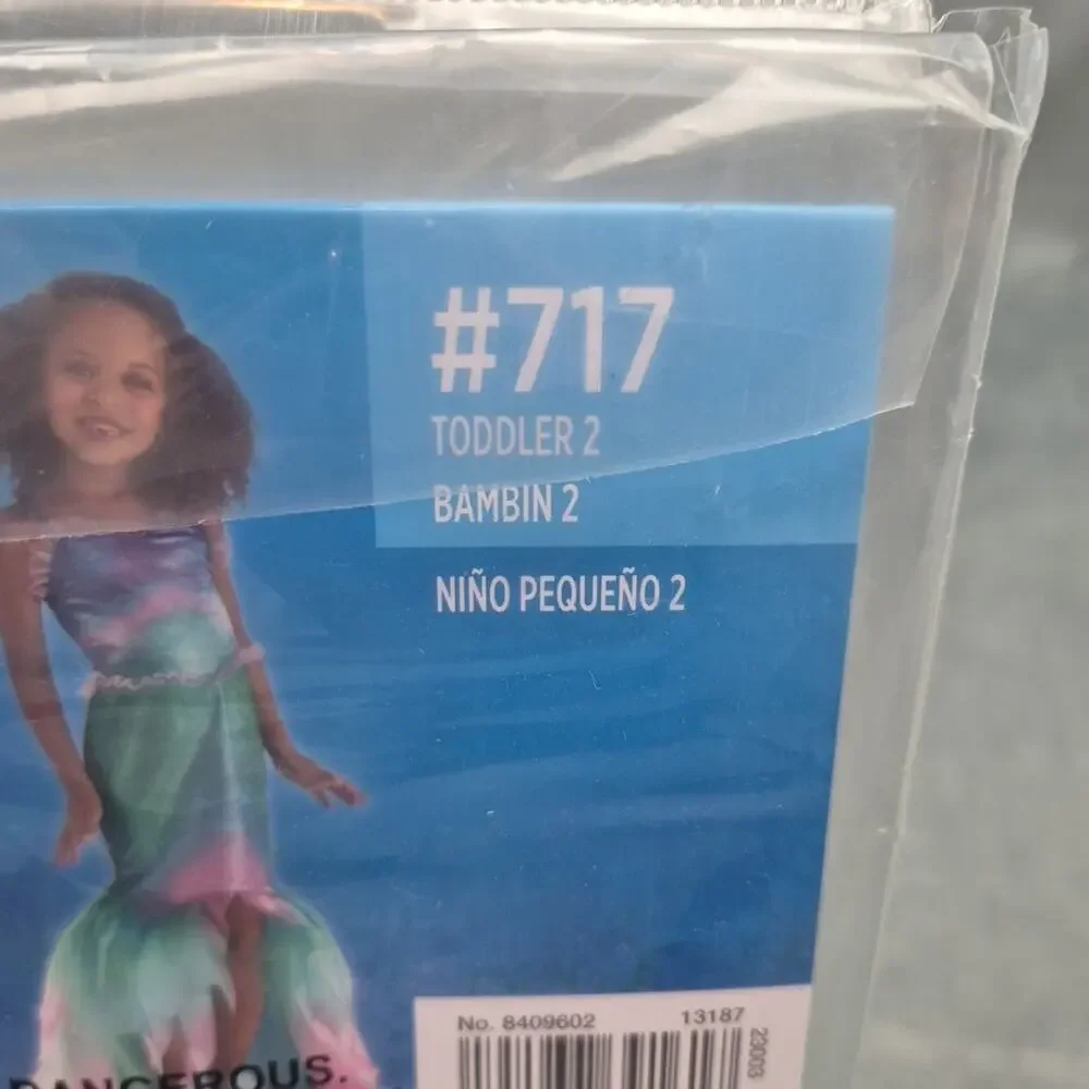Disney Little Mermaid Ariel Costume Dress Up Hallowen Size Toddler 2 NEW - Picture 7 of 7